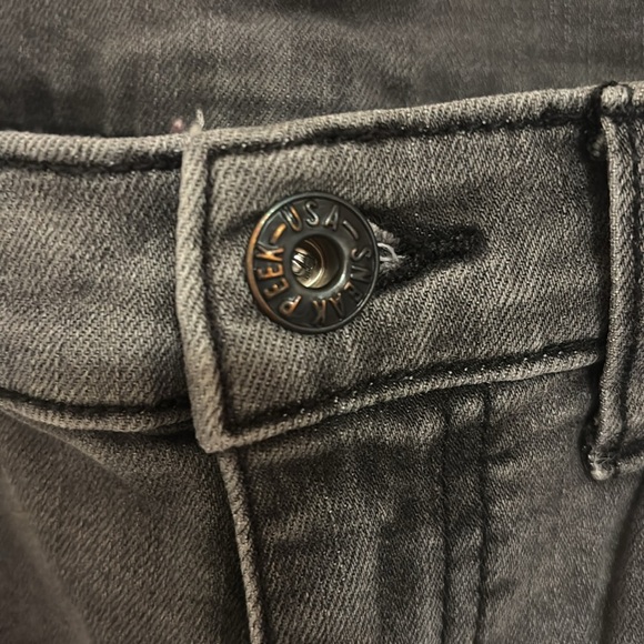 Grey Two Tone Skinny Jeans - Picture 5 of 9